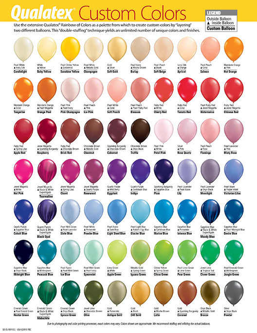 Qualatex Custom Colors Chart